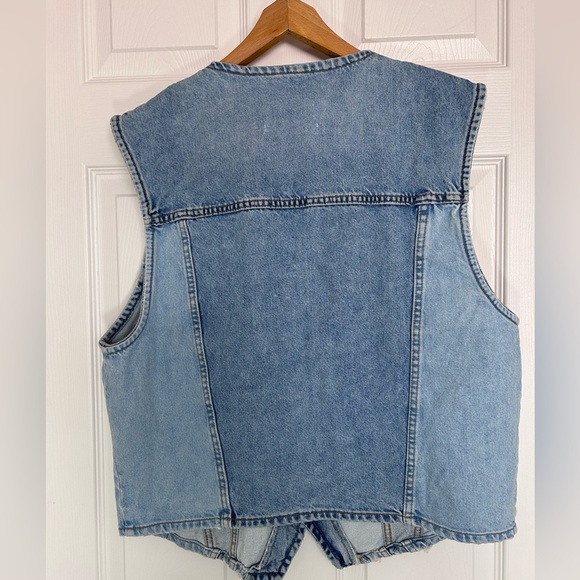 RARE BARBIE THE MOVIE Mattel X ZARA Light Blue y2k Denim Vest size XL- NWT - Picture 6 of 7